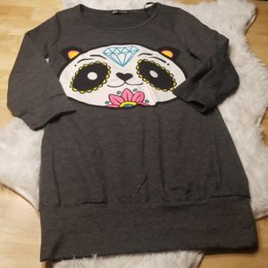 Small sugar skull panda tunic